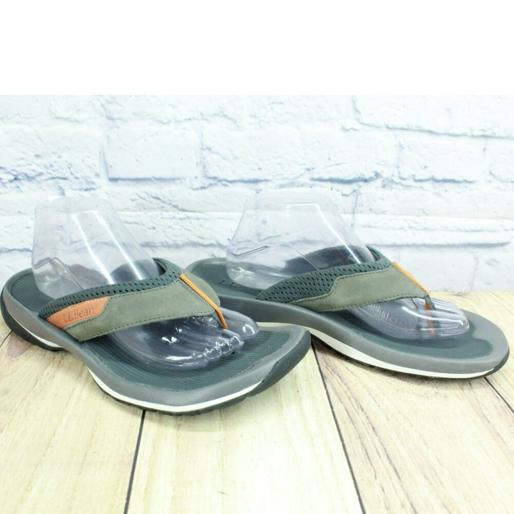 LL Bean Swift River Multicolor Leather Flip Flop Sports Sandals Size 10 M - Picture 3 of 9